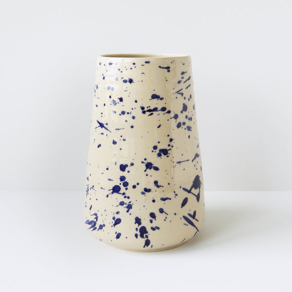 Medium Vase, Blue Splash
