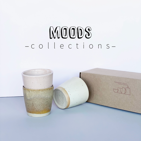 MOODS collections Ø-CUPS: Old Rose, Creamy White and Sand